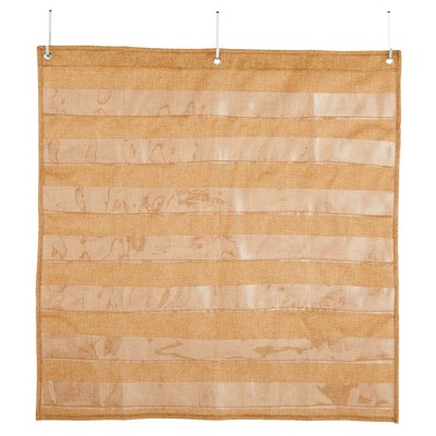 Bright Creations Hanging Burlap Pocket Chart with 7 Pockets and Hooks for Classrooms, Teacher Supplies, Household Chore Chart (28 x 28 in.)