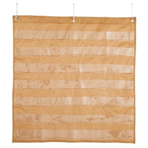 Bright Creations Hanging Burlap Pocket Chart with 7 Pockets and Hooks for Classrooms, Teacher Supplies, Household Chore Chart (28 x 28 in.) - 1 of 4