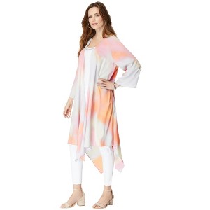 Roaman's Women's Plus Size Hanky Hem Duster - 1 of 4