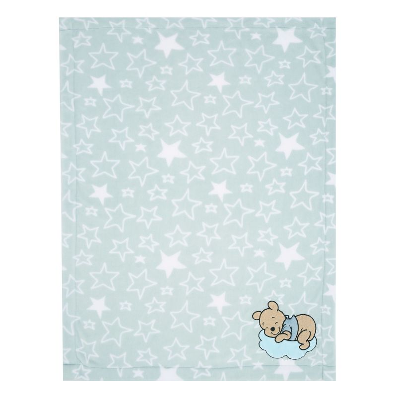 Bedtime Originals Disney Baby Starlight Pooh Blue/White Soft Fleece Baby Blanket, 5 of 8