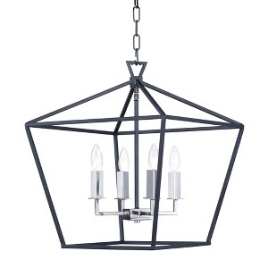 Maxim Lighting Abode 4 - Light Chandelier in  Textured Black/Polished Nickel - 1 of 4