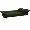 JOYRACER 70.1" convertible double sofa bed,  sleeper sofa with folding armrests & 2 pillows, couch for living rooms, Small Apartments and small Spaces - 2 of 4