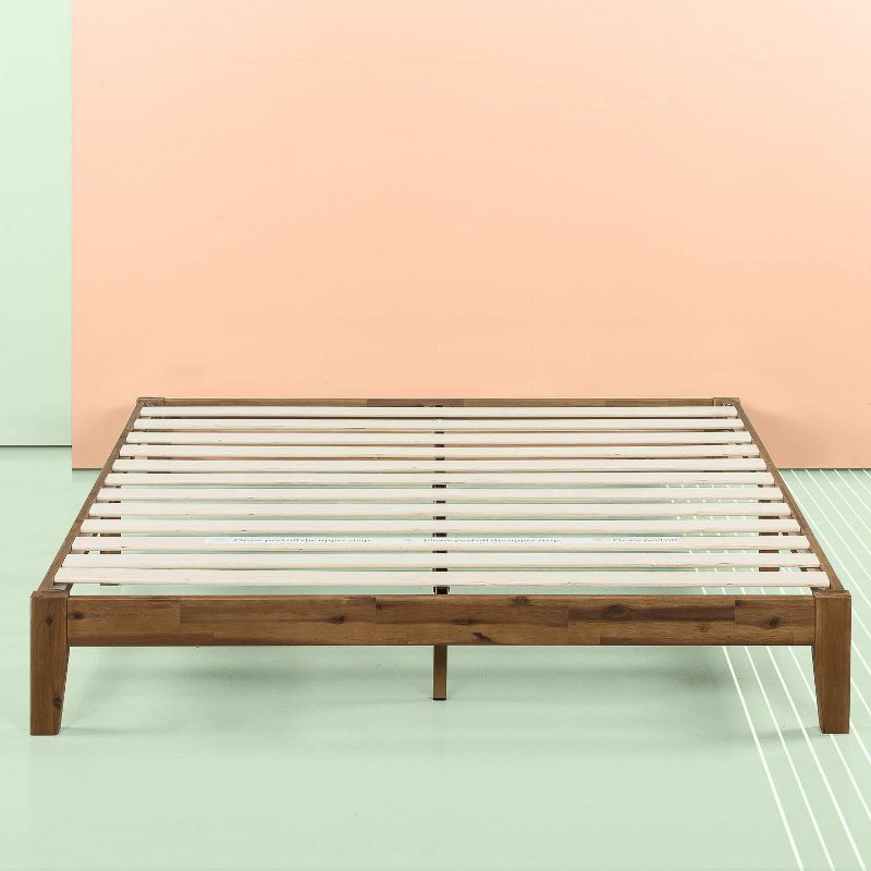 Lucinda 10" Wood Platform Bed Frame Brown - Zinus, 3 of 8