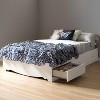 HomeStock Mate's Platform Storage Bed with 3 Drawers Pure White Crystal - 3 of 4