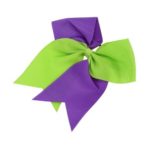 Unique Bargains Women's Fashion Two-Color Bow Hair Elastics 1 Pc - 1 of 4