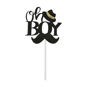 O'Creme 'Oh Boy' Black Cake Topper - 1 of 2