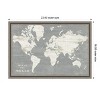 Amanti Art Slate World Map by Sue Schlabach Canvas Wall Art Print Framed 23-in. x 16-in. - 4 of 4