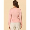Allegra K Women's Sweetheart Neck Satin Long Sleeve Elegant Casual Work Blouse - 4 of 4