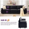 TYBOATLE 122" Leather Sectional Sofa Set, Comfy Modular Couch with Chairs, Deep Seat & Adjustable Armrest for Living Room, Apartment, Office, Studio - 3 of 4