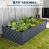 Large Oval Galvanized Raised Garden Bed Kit with Cover Zippered Screen Doors,Open Base Design,Thick Steel,Planter Box for Vegetables,Flowers - 2 of 4