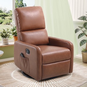 Recliner Chair for Living Room,Nursery Glider with High Back Massage Swivel - 1 of 4