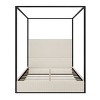 Polibi Modern Luxury Metal Canopy Bed with Corduroy Upholstered Tall Headboard - 4 of 4