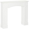 HOMCOM Modern Fireplace Mantel, Surround Mantels for Fireplace with Decorative Pattern Interior Width 29" White - image 4 of 4