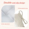 ChicFurnit 2PCS Seat Cushion Square Size Premium Soft Cotton Filling Non Slip Design Comfortable Durable for Living Room, Beige, 17.8"*17.8"*4.4" - 4 of 4