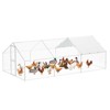 Chicken Cage, Metal Galvanized Pipe, Double Door + Pointed Roof + Polyester Rain Cover, Chicken Cages For Outside, Suitable for Farm Yard, Outdoor - 2 of 4