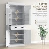 71" Tall Kitchen Pantry Cabinet with LED Motion Sensor Light, Adjustable Shelves, Drawer & 6 Door Shelves for Dining Room, Living Room - 3 of 4