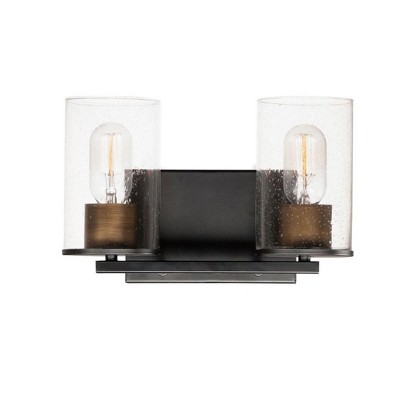 Maxim Lighting Sleek 2 - Light Vanity in  Antique Brass/Black