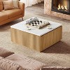 Lantine 31.5" Square Coffee Table, Modern Wood Center Table Cocktail Furniture for Living Room - 4 of 4