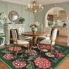 Floral Machine Washable Area Rugs for Living Room Bedroom Soft Non Slip Pastoral Rug Low Pile Botanical Floor Carpet for Kitchen Bathroom - 3 of 4