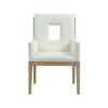Meridian Furniture,Gwendolyn Vegan Leather Dining Arm Chair - 3 of 4