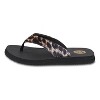 Women's Ella Yoga Mat Animal Print Velour Flip Flop - 4 of 4
