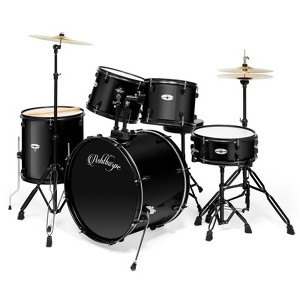 Ashthorpe 5-Piece Full-Size Complete Adult Drum Set with Remo Batter Drumheads - 1 of 4