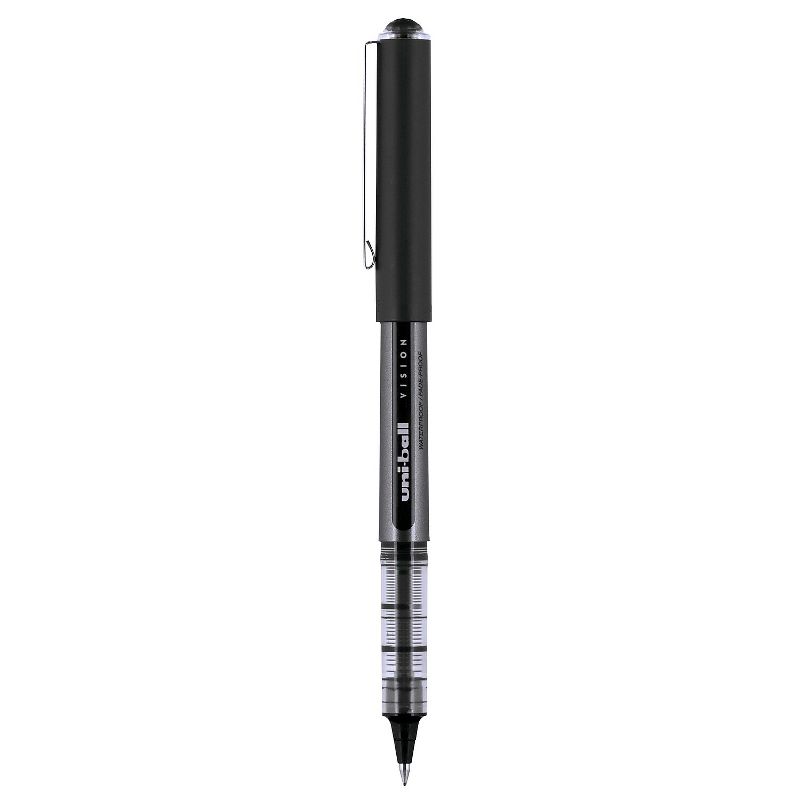 Uni Vision Rollerball Pen Micro Point Black Ink Dozen (60106), 3 of 10