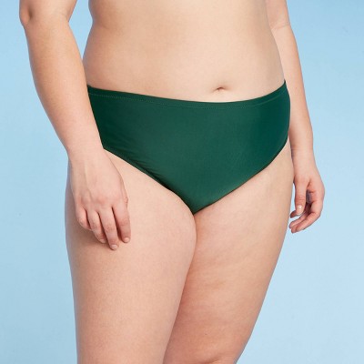 Women's Plus Size Solid Bikini Bottom - Kona Sol™ Green 14W
