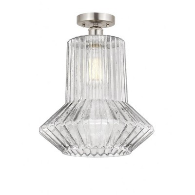 Springwater - 1 Light Semi-Flush Mount In Industrial Style-15.75 Inches Tall and 12 Inches Wide
