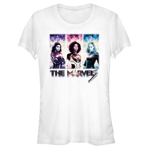 Juniors Womens The Marvels Hero Portraits T-Shirt - 1 of 4