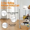 4 Tier Storage Trolley, Slimline Organiser, Mobile Grocery Trolley with 360°Swivel and Lockable Wheels / Basket and Handle, Laundry, Kitchen - 4 of 4