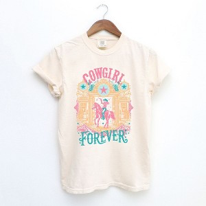 Simply Sage Market Women's Cowgirl Forever Short Sleeve Garment Dyed Tee - 1 of 4