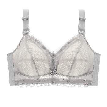 Agnes Orinda Women's Plus Size Full Coverage Soft Cup Back Close Lace  Wirefree Bralettes : Target