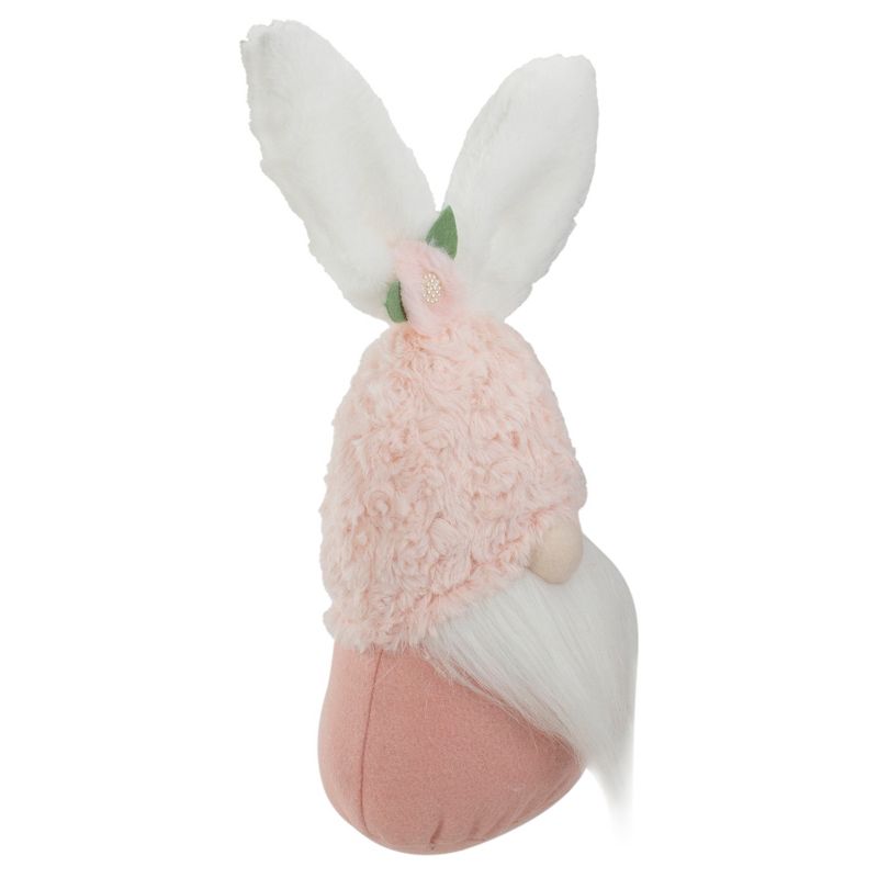 Northlight 14" Pink and White Easter and Spring Gnome Head with Bunny Ears, 3 of 6