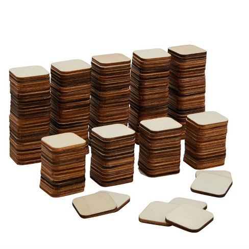 100 Pack Unfinished Wood Hexagon Pieces for DIY Crafts, 2.5mm Wood Slice Cutouts (2x2 Inches)