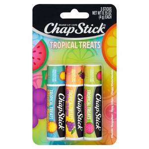 Chapstick Tropical Treats Lip Balm Variety Pack - 0.45oz/3ct - 1 of 4