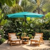 Hyleory 10FT Market Umbrella for All Seasons, 6 Iron Core Ribs, Size: 120" x 96" - 2 of 4