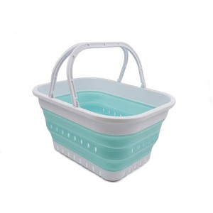 SAMMART Collapsible Plastic Laundry Basket with Handle 19L (5 Gallons) - 1 of 4