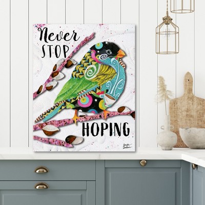 Courtside Market Never Stop Hoping 16x20 Gallery-Wrapped Canvas