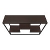 Monarch Specialties Accent Table Console Entryway Narrow Sofa Living Room Bedroom Brown Laminate Black Metal Contemporary Modern - 4 of 4