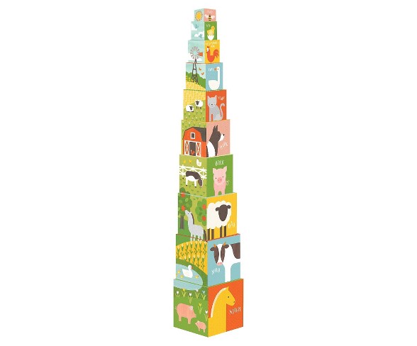 Petit Collage Nesting Blocks 1-2-3 Farm
