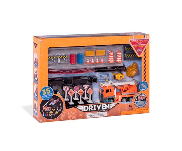 DRIVEN &ndash; Micro Series &ndash; Construction Site Bridge Playset (35 pc)