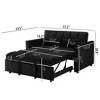 PAGED 52"3-in-1 Convertible Sofa Bed,Modern Velvet Double Couch with Adjustable Back,Storage Bag and Pillow,Sofa for Living Room - 4 of 4
