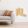 Unique Bargains Wood Furniture Sofa Dresser Legs Round Mid-Century Modern Replacement Feet Set of 4 - 2 of 4