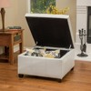 Elegant White Leather Storage Ottoman: A Stylish and Versatile Addition to Your Home - 3 of 3