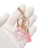 Unique Bargains Heart Tassel Handbag Charm Pink Gold Tone 1 Pc - 4 of 4
