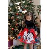 Disney Mickey Mouse & Friends Kids Girls Christmas Ruffle Sleeves A Line Dresses - 3 of 4