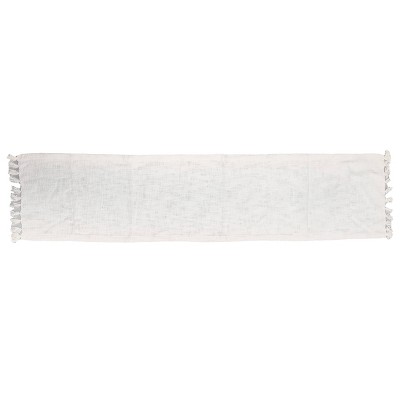 72" x 14" Cotton Textured Table Runner White - Threshold™