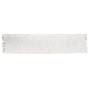 72" x 14" Cotton Textured Table Runner White - Threshold™ - 1 of 3