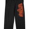Superman Original Man of Steel Logo Men's Black Graphic Sleep Pants - 2 of 4